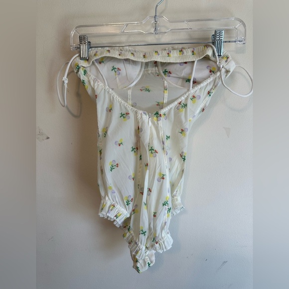 Shushu/Tong Rhinestone Encrusted Bodysuit Crystal Lingerie Sleeveless Top Size 6 - Picture 7 of 7